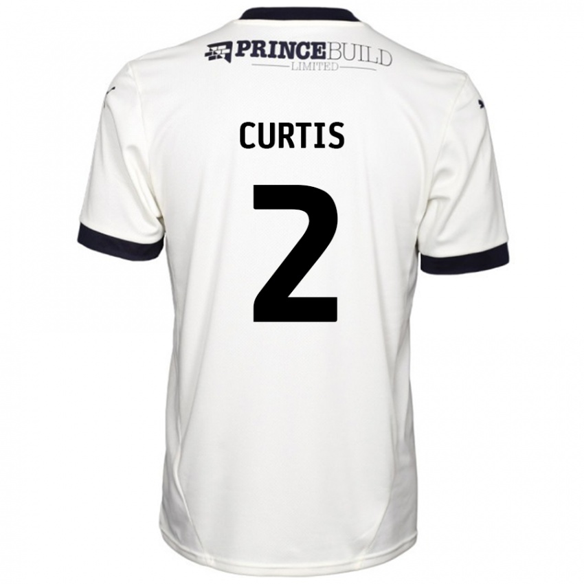 Homem Camisola Sam Curtis #2 Fora De Branco Preto Alternativa 2024/25 Camisa Brasil