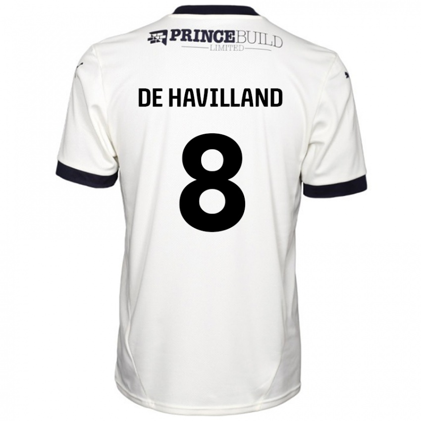 Homem Camisola Ryan De Havilland #8 Fora De Branco Preto Alternativa 2024/25 Camisa Brasil