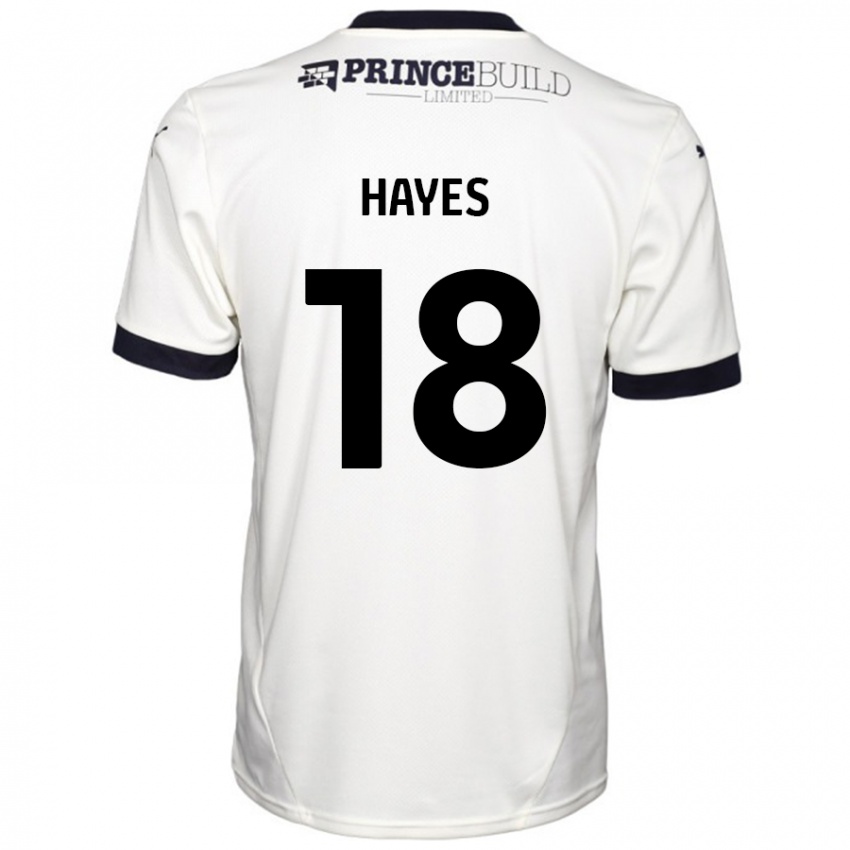 Homem Camisola Cian Hayes #18 Fora De Branco Preto Alternativa 2024/25 Camisa Brasil