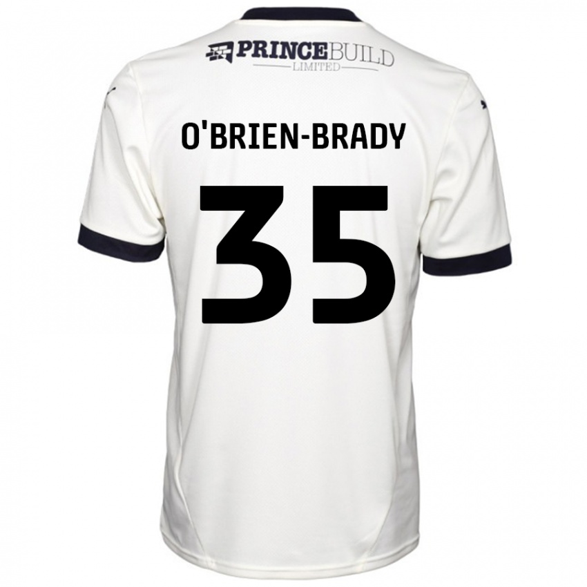 Homem Camisola Donay O'brien-Brady #35 Fora De Branco Preto Alternativa 2024/25 Camisa Brasil