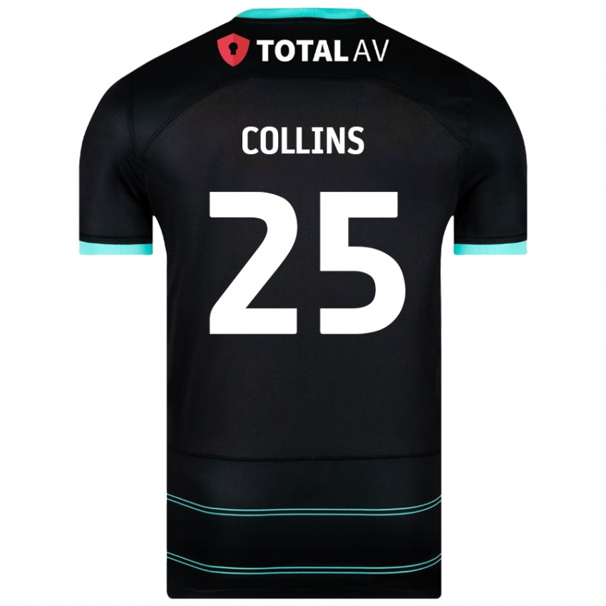 Homem Camisola Izzy Collins #25 Preto Alternativa 2024/25 Camisa Brasil