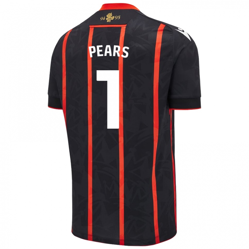 Homem Camisola Aynsley Pears #1 Vermelho Preto Alternativa 2024/25 Camisa Brasil