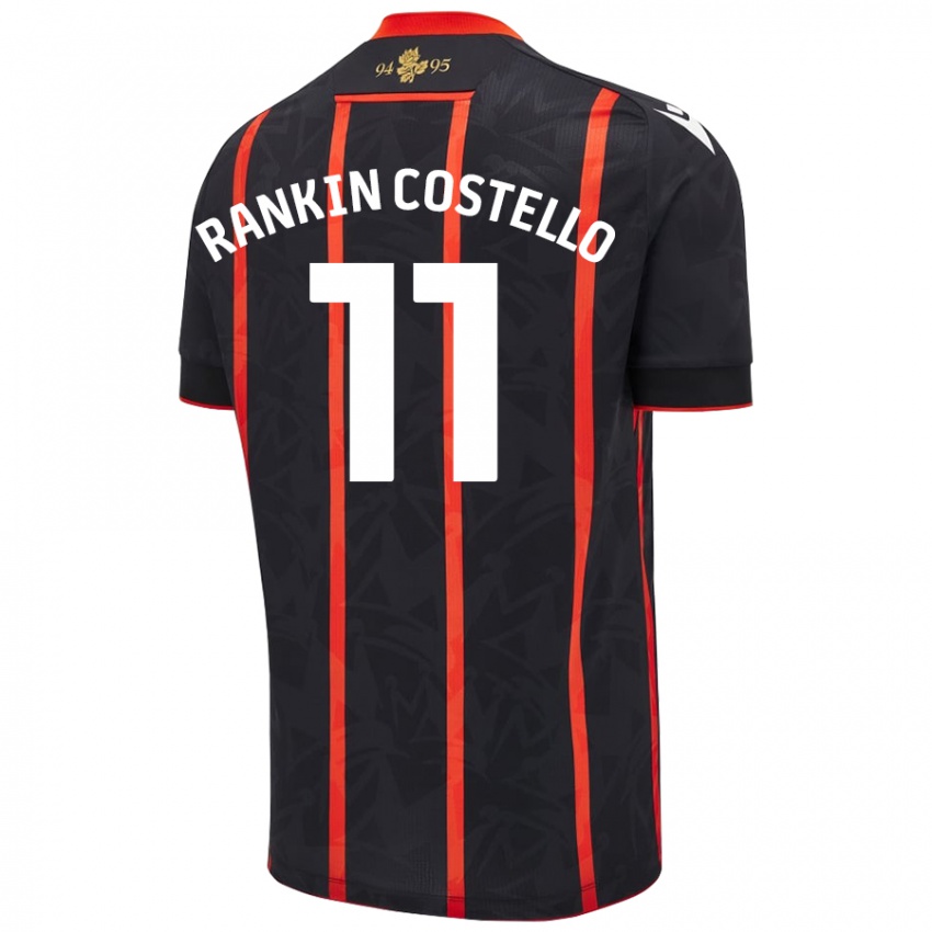 Homem Camisola Joe Rankin-Costello #11 Vermelho Preto Alternativa 2024/25 Camisa Brasil