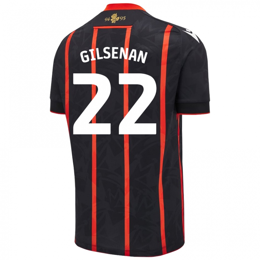 Homem Camisola Zak Gilsenan #22 Vermelho Preto Alternativa 2024/25 Camisa Brasil