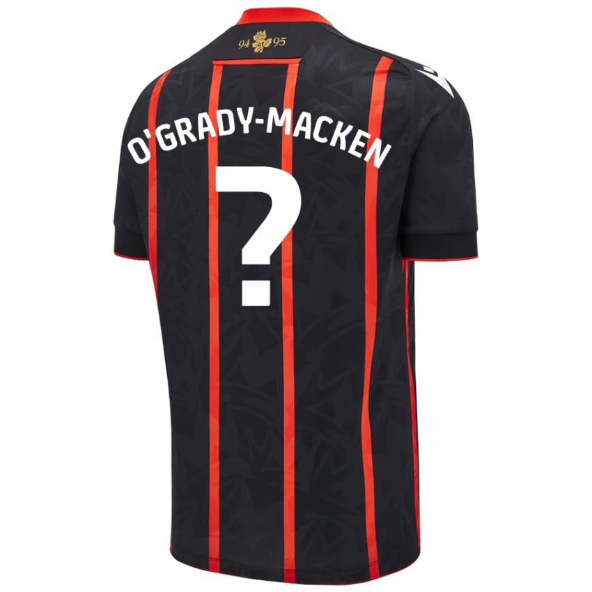 Homem Camisola Harley O'grady-Macken #0 Vermelho Preto Alternativa 2024/25 Camisa Brasil