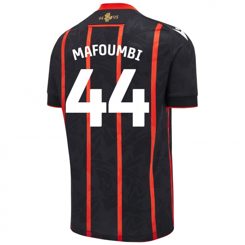 Homem Camisola Exaucé Mafoumbi #44 Vermelho Preto Alternativa 2024/25 Camisa Brasil