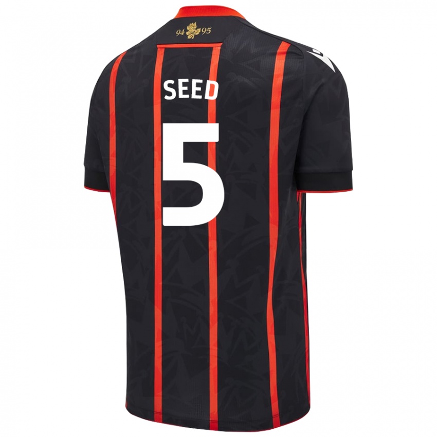 Homem Camisola Helen Seed #5 Vermelho Preto Alternativa 2024/25 Camisa Brasil