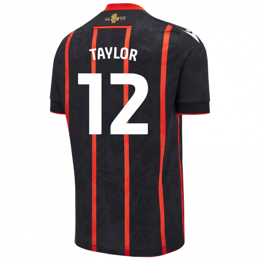 Homem Camisola Emma Taylor #12 Vermelho Preto Alternativa 2024/25 Camisa Brasil