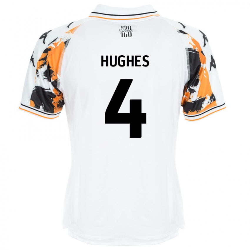 Homem Camisola Charlie Hughes #4 Branco Alternativa 2024/25 Camisa Brasil