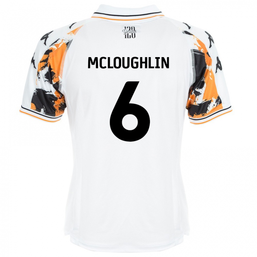 Homem Camisola Sean Mcloughlin #6 Branco Alternativa 2024/25 Camisa Brasil