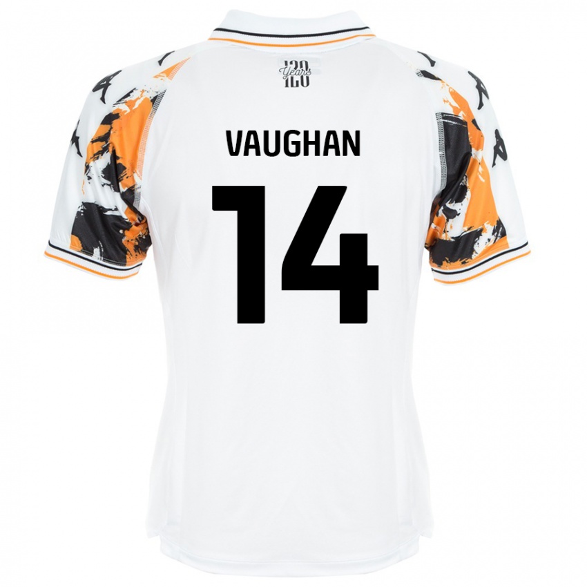 Homem Camisola Harry Vaughan #14 Branco Alternativa 2024/25 Camisa Brasil