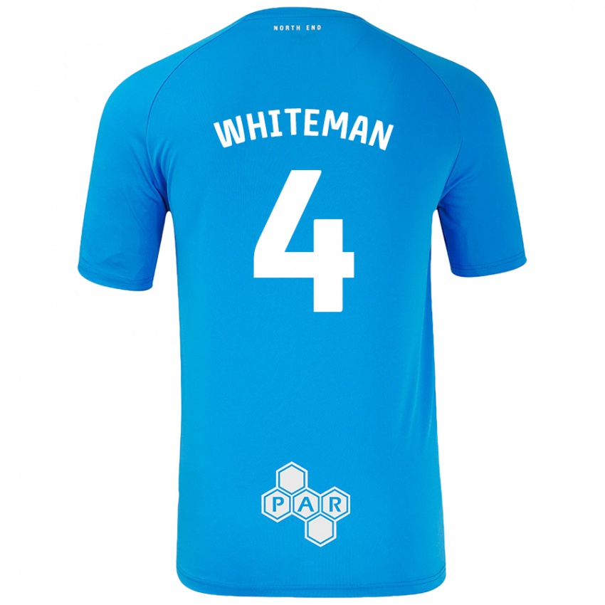 Homem Camisola Ben Whiteman #4 Céu Azul Alternativa 2024/25 Camisa Brasil