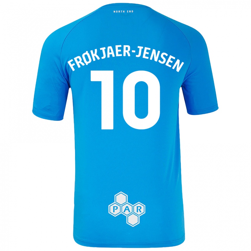 Homem Camisola Mads Frøkjaer-Jensen #10 Céu Azul Alternativa 2024/25 Camisa Brasil