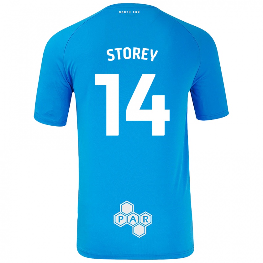 Homem Camisola Jordan Storey #14 Céu Azul Alternativa 2024/25 Camisa Brasil