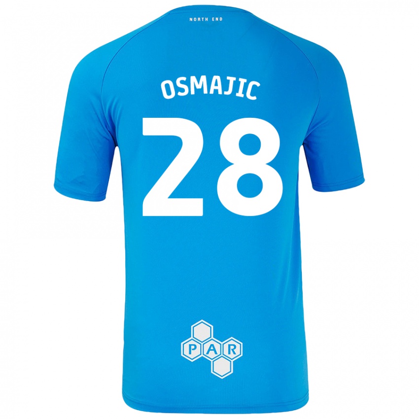 Homem Camisola Milutin Osmajic #28 Céu Azul Alternativa 2024/25 Camisa Brasil