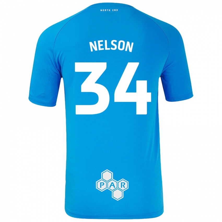 Homem Camisola Kitt Nelson #34 Céu Azul Alternativa 2024/25 Camisa Brasil