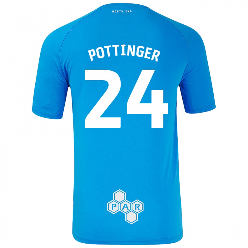 Homem Camisola Kaya Pottinger #24 Céu Azul Alternativa 2024/25 Camisa Brasil