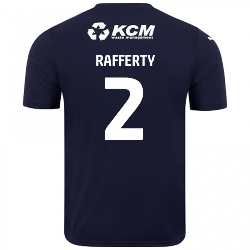 Homem Camisola Joe Rafferty #2 Azul Marinho Alternativa 2024/25 Camisa Brasil