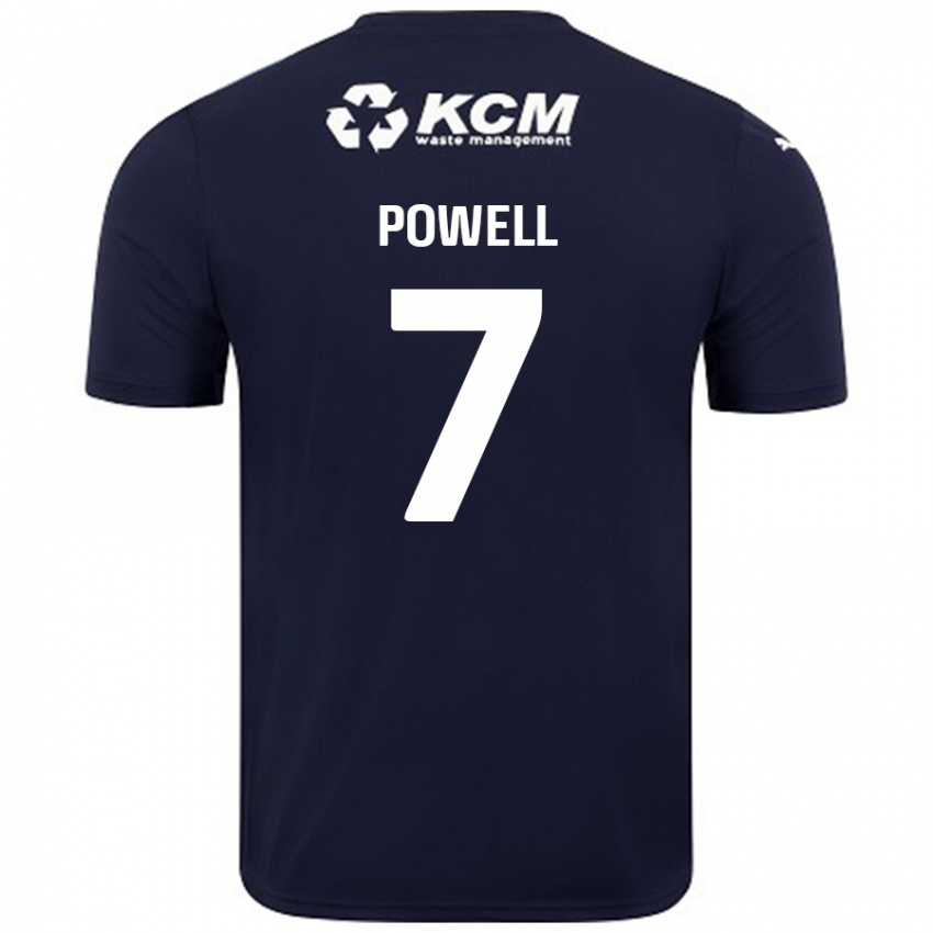 Homem Camisola Joe Powell #7 Azul Marinho Alternativa 2024/25 Camisa Brasil