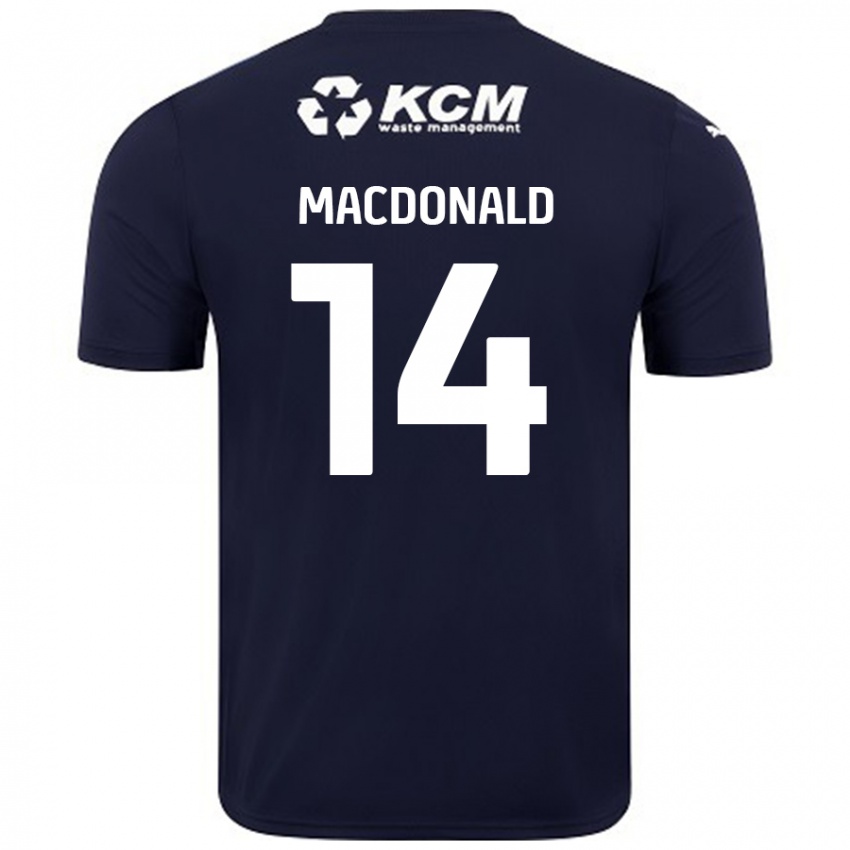 Homem Camisola Alex Macdonald #14 Azul Marinho Alternativa 2024/25 Camisa Brasil