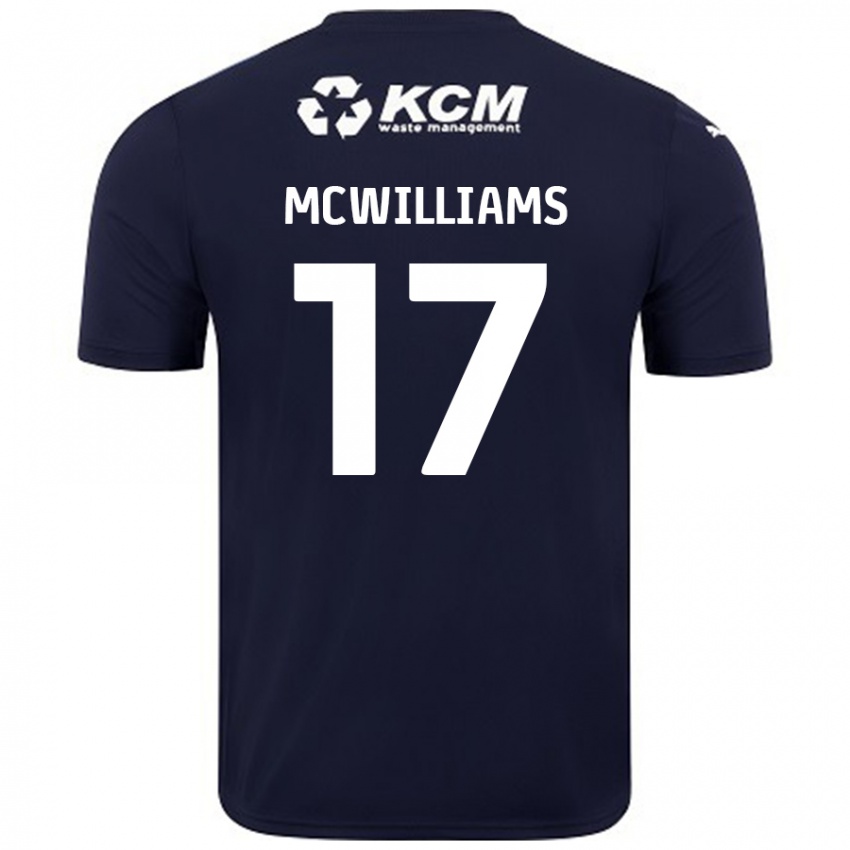 Homem Camisola Shaun Mcwilliams #17 Azul Marinho Alternativa 2024/25 Camisa Brasil