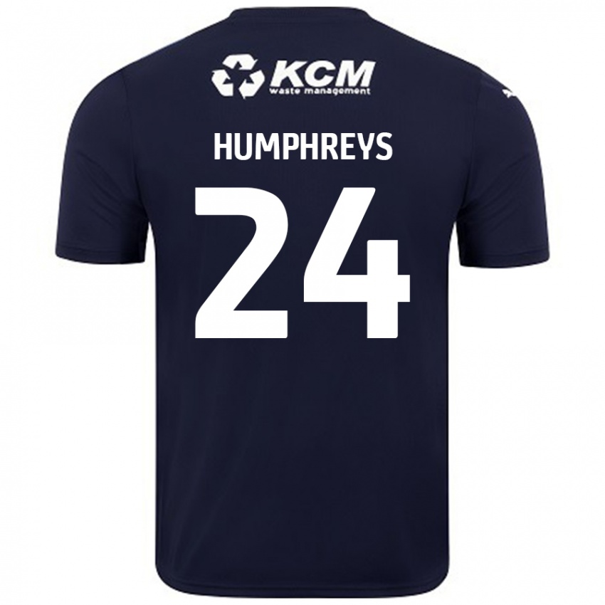 Homem Camisola Cameron Humphreys #24 Azul Marinho Alternativa 2024/25 Camisa Brasil