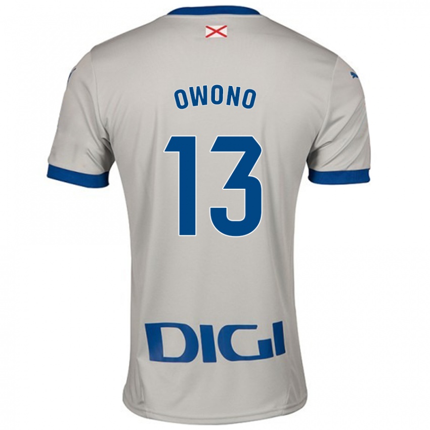 Homem Camisola Jesús Owono #13 Cinza Leve Alternativa 2024/25 Camisa Brasil