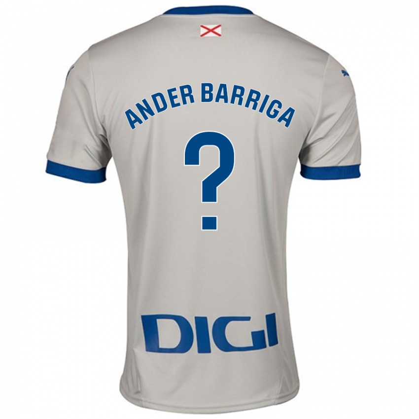 Homem Camisola Jon Ander Barriga #0 Cinza Leve Alternativa 2024/25 Camisa Brasil