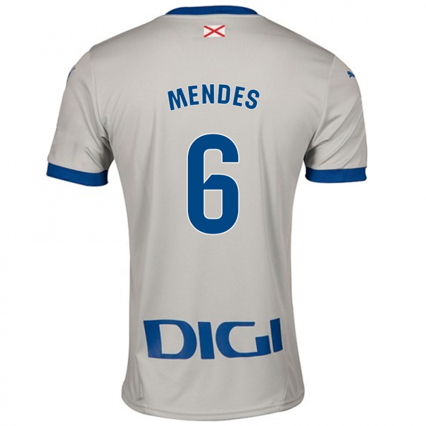 Homem Camisola Tomás Mendes #6 Cinza Leve Alternativa 2024/25 Camisa Brasil