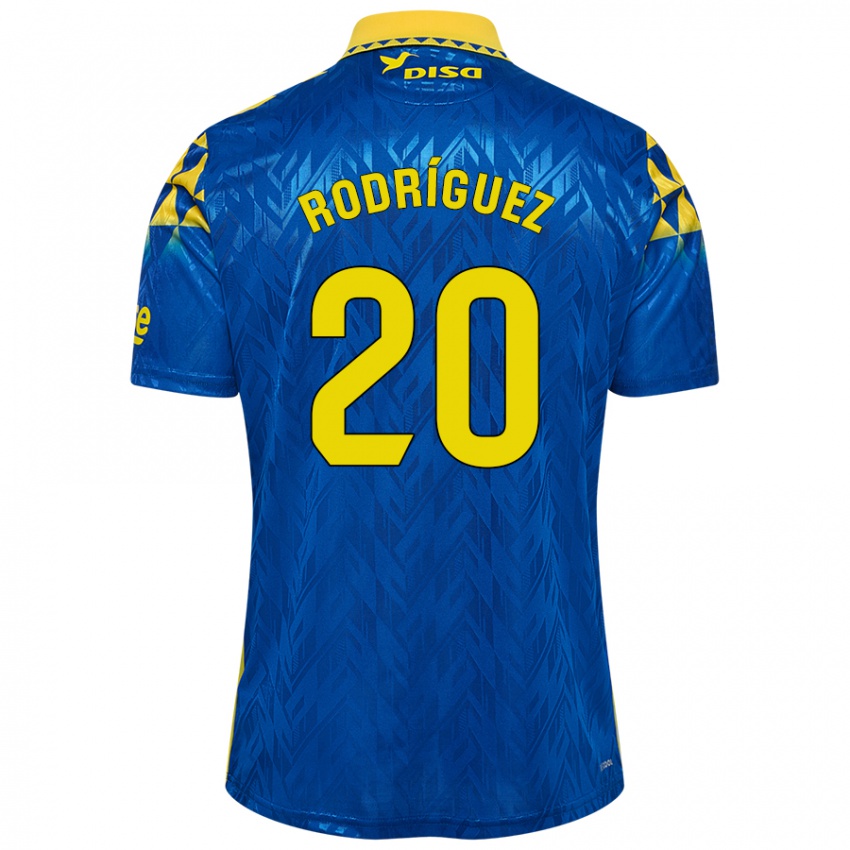 Homem Camisola Kirian Rodríguez #20 Amarelo Azul Alternativa 2024/25 Camisa Brasil