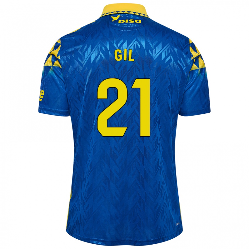 Homem Camisola Iván Gil #21 Amarelo Azul Alternativa 2024/25 Camisa Brasil