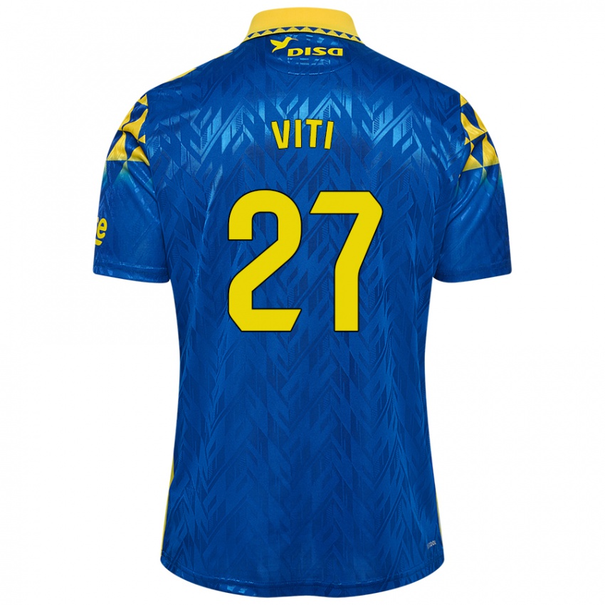 Homem Camisola Viti #27 Amarelo Azul Alternativa 2024/25 Camisa Brasil