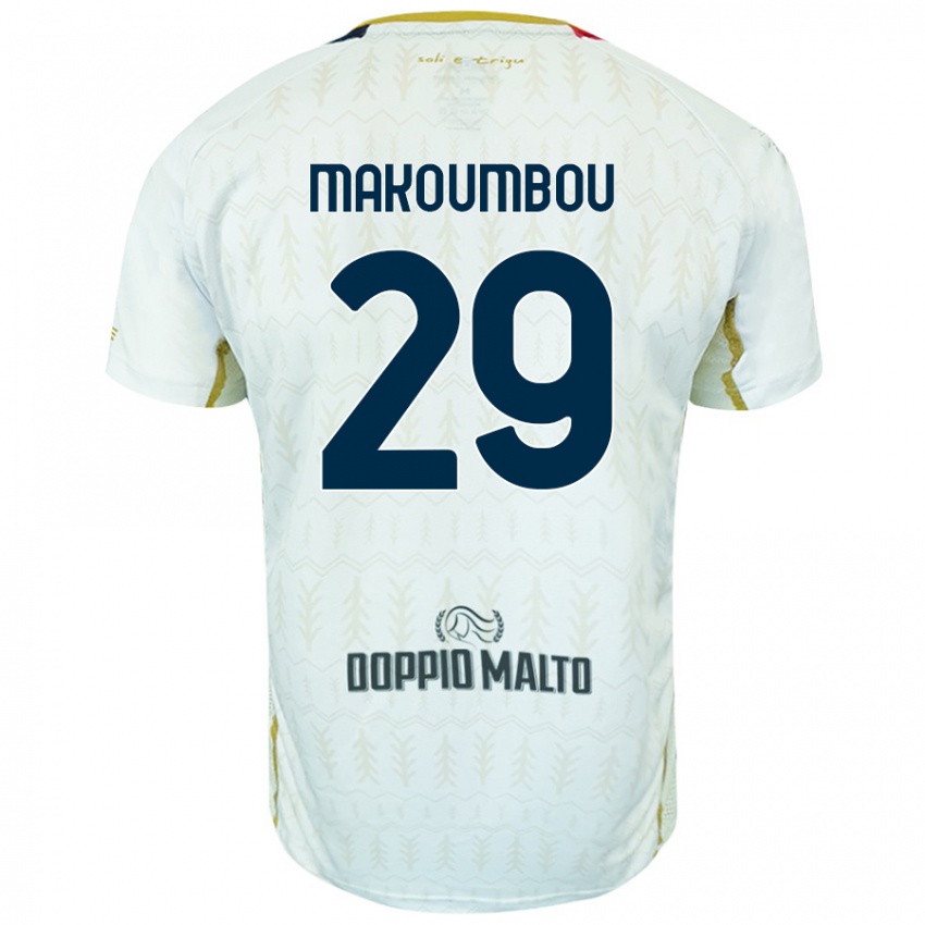 Homem Camisola Antoine Makoumbou #29 Branco Alternativa 2024/25 Camisa Brasil