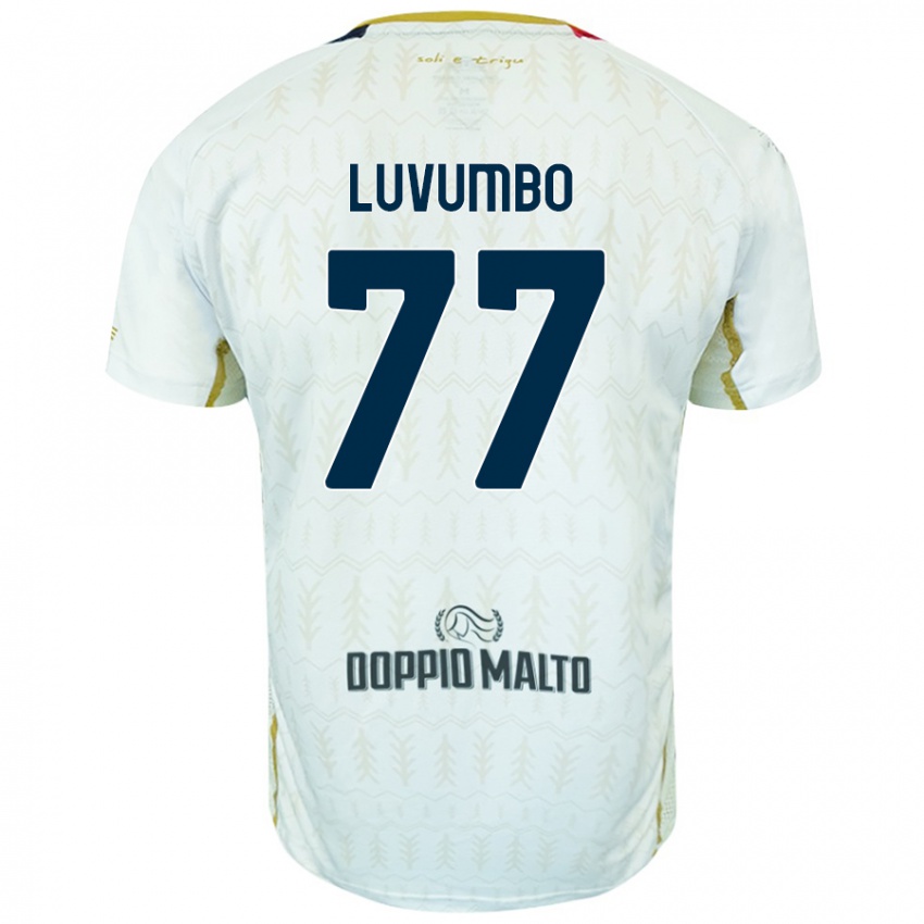 Homem Camisola Zito Luvumbo #77 Branco Alternativa 2024/25 Camisa Brasil