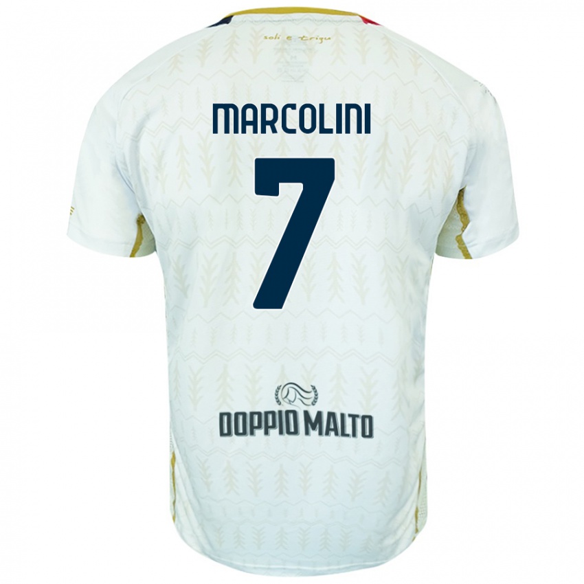 Homem Camisola Diego Marcolini #7 Branco Alternativa 2024/25 Camisa Brasil