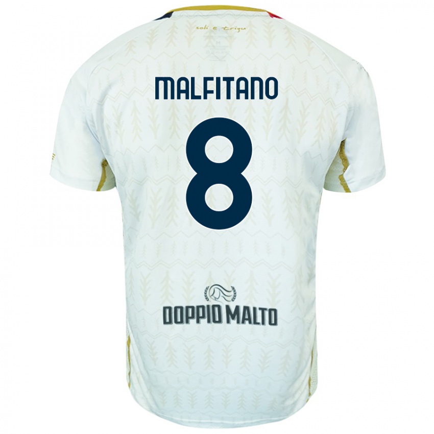 Homem Camisola Roberto Malfitano #8 Branco Alternativa 2024/25 Camisa Brasil