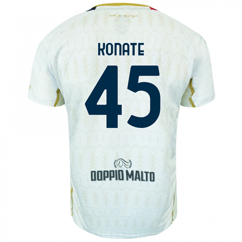 Homem Camisola Ismael Konate #45 Branco Alternativa 2024/25 Camisa Brasil