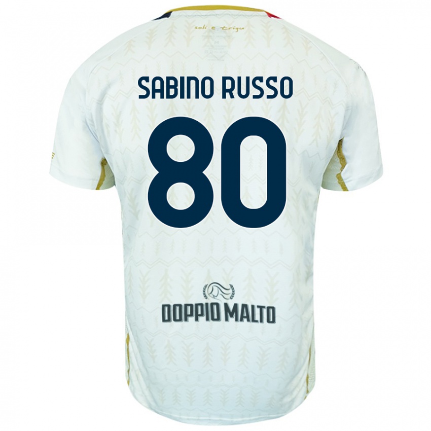 Homem Camisola Alessandro Sabino Russo #80 Branco Alternativa 2024/25 Camisa Brasil