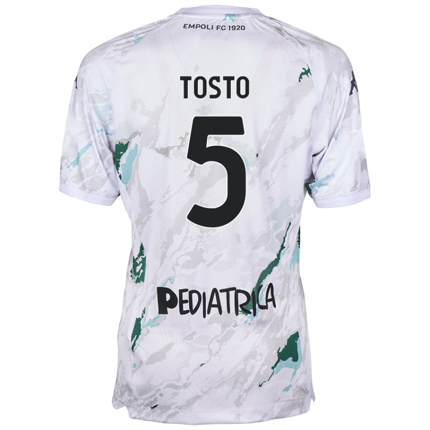 Homem Camisola Lorenzo Tosto #5 Cinzento Alternativa 2024/25 Camisa Brasil