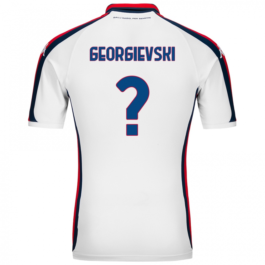 Homem Camisola Toma Georgievski #0 Branco Alternativa 2024/25 Camisa Brasil