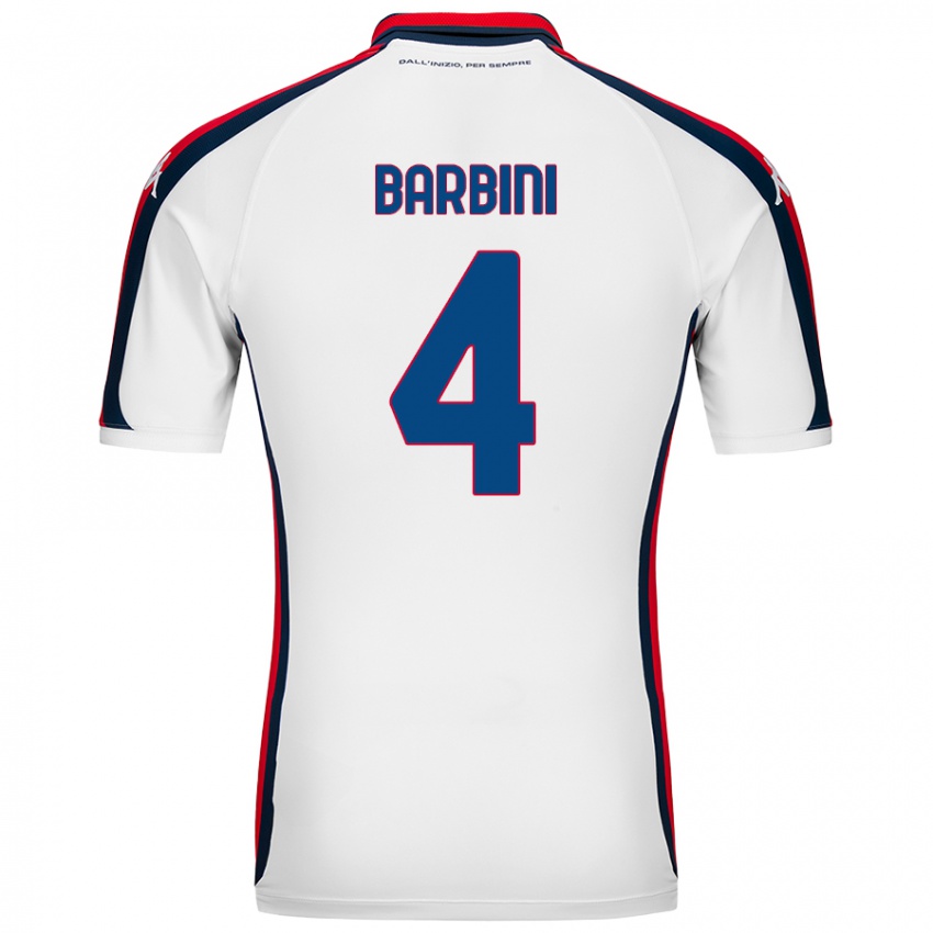 Homem Camisola Matteo Barbini #4 Branco Alternativa 2024/25 Camisa Brasil