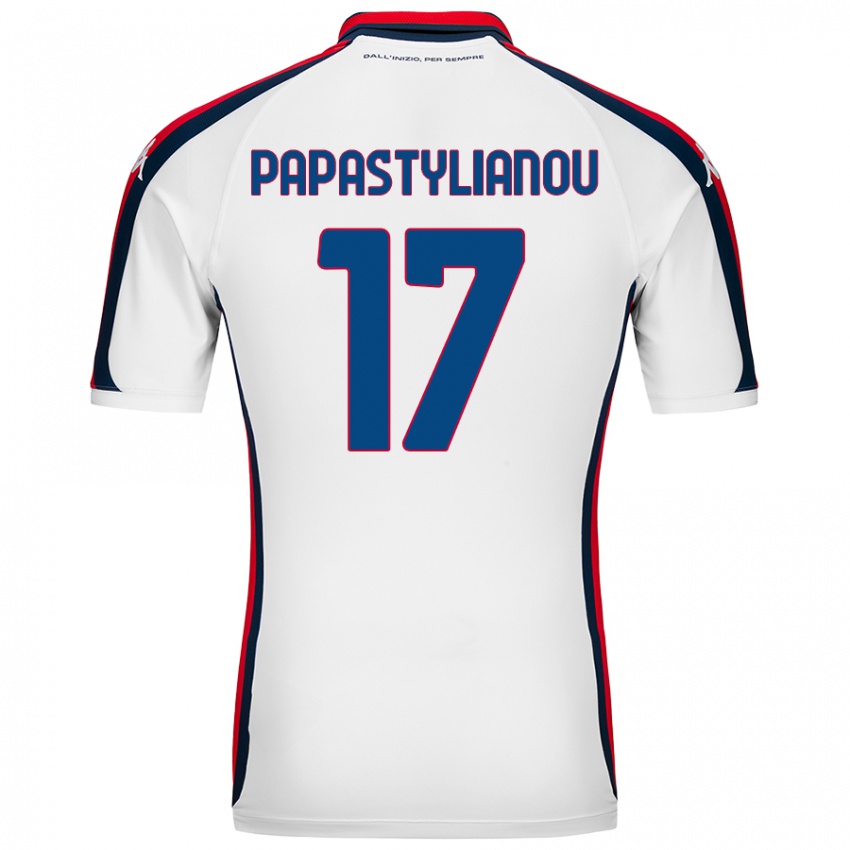 Homem Camisola Lysandros Andreas Papastylianou #17 Branco Alternativa 2024/25 Camisa Brasil