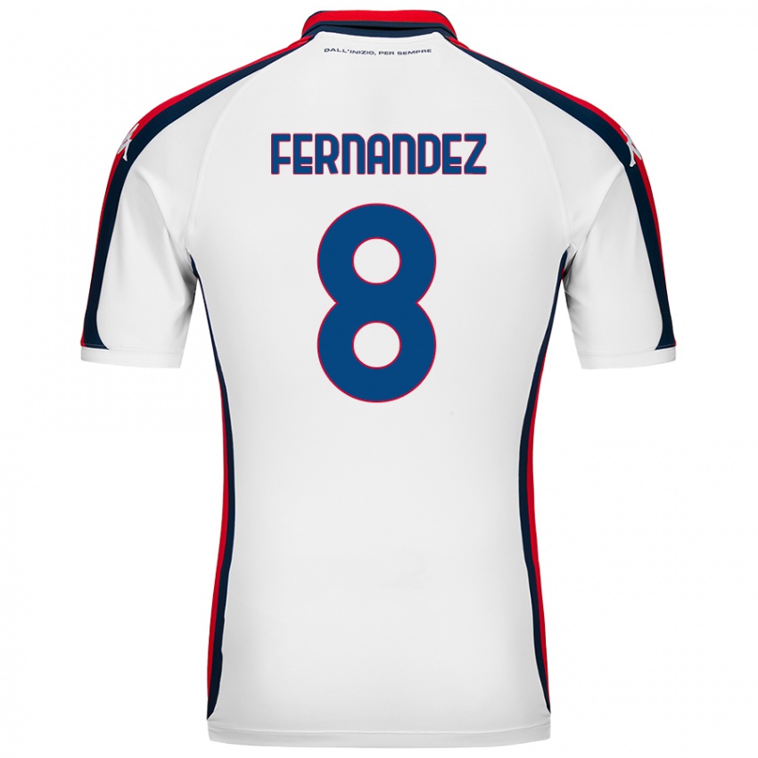 Homem Camisola Maria Fernandez #8 Branco Alternativa 2024/25 Camisa Brasil