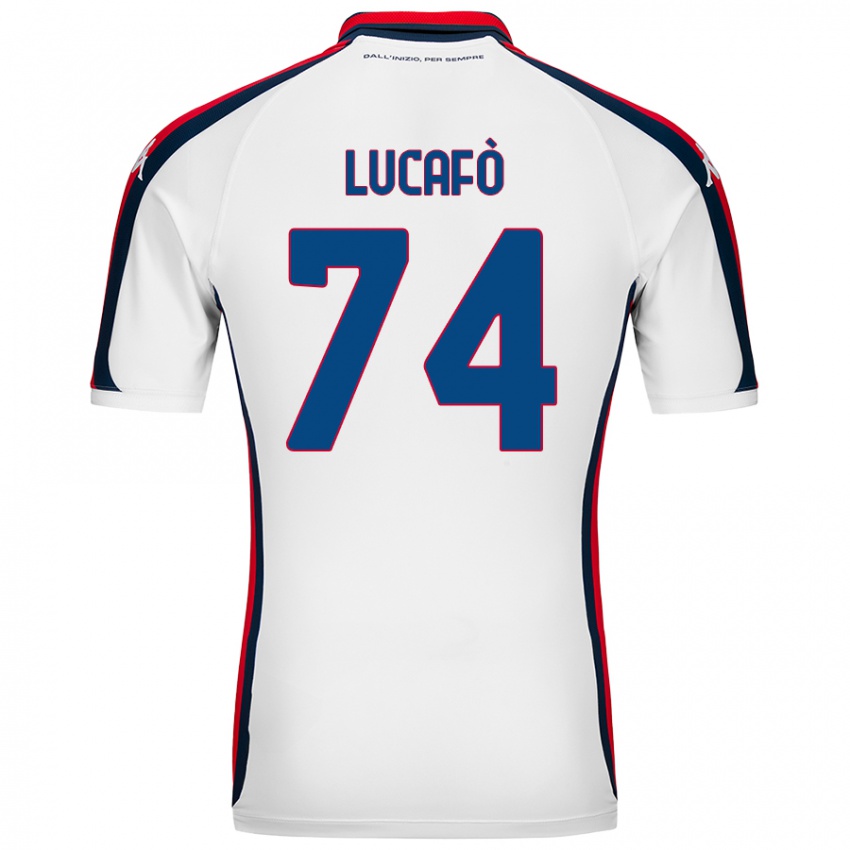 Homem Camisola Sara Lucafò #74 Branco Alternativa 2024/25 Camisa Brasil