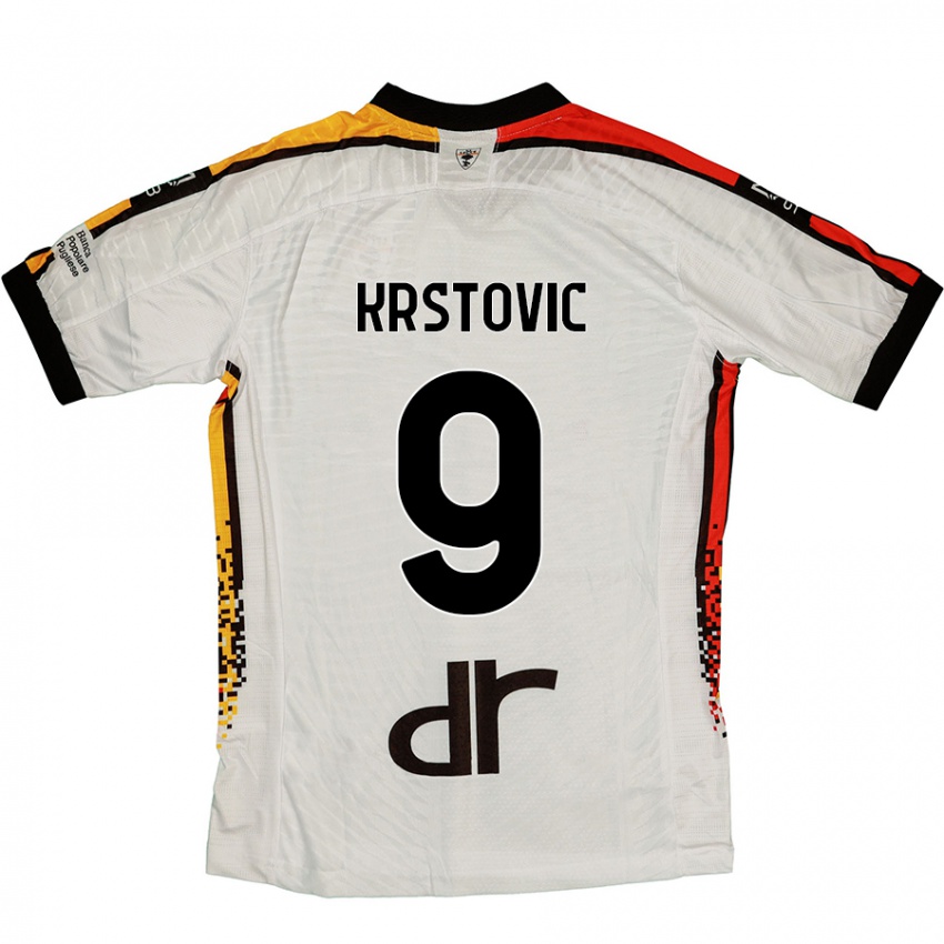 Homem Camisola Nikola Krstovic #9 Preto Branco Alternativa 2024/25 Camisa Brasil