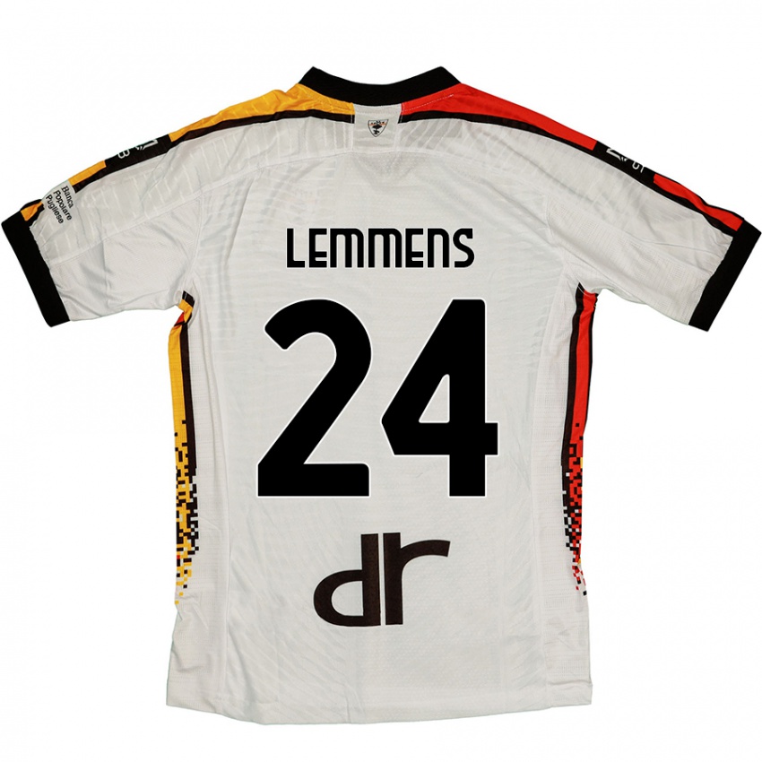 Homem Camisola Mats Lemmens #24 Preto Branco Alternativa 2024/25 Camisa Brasil