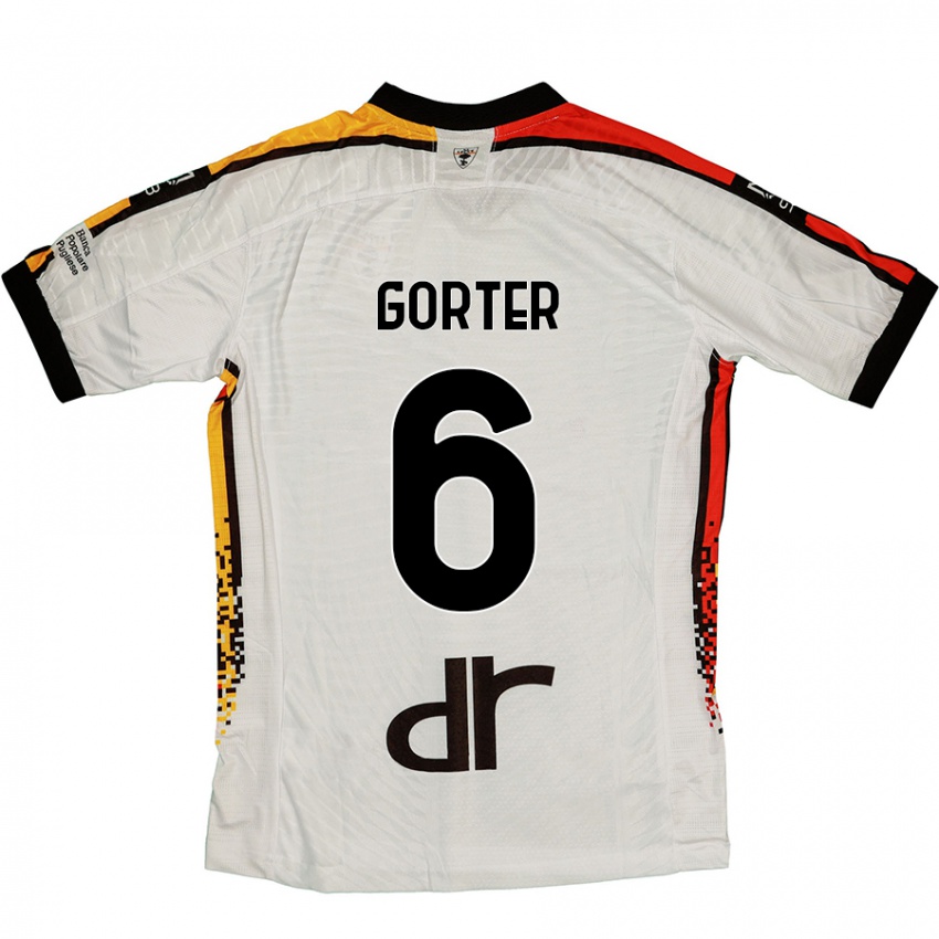 Homem Camisola Olaf Gorter #6 Preto Branco Alternativa 2024/25 Camisa Brasil