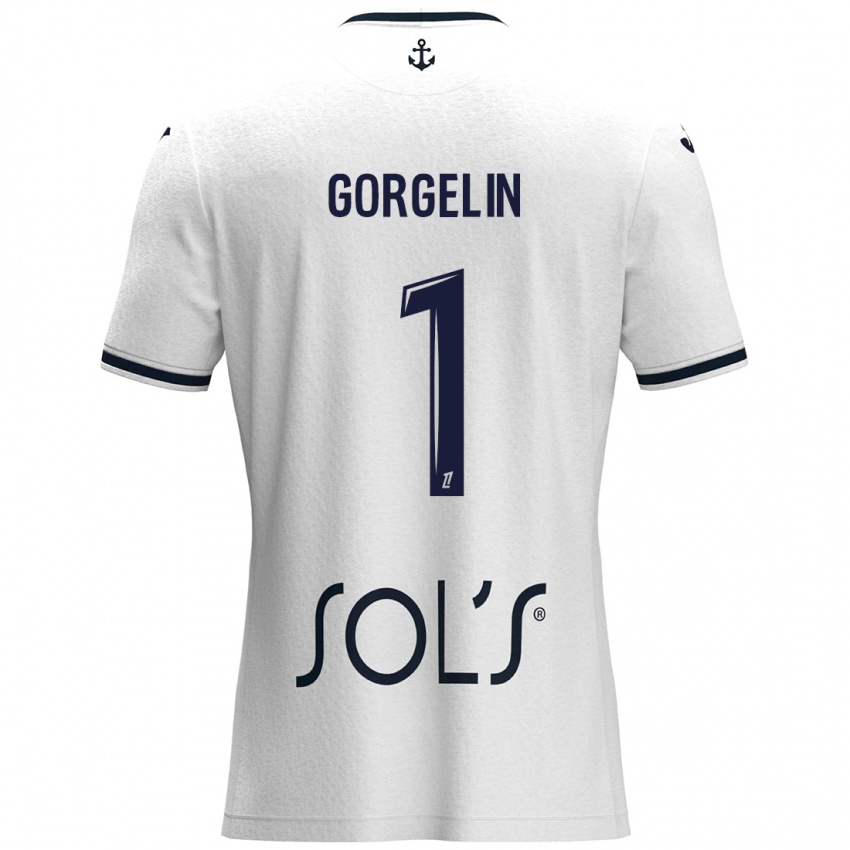 Homem Camisola Mathieu Gorgelin #1 Azul Escuro Branco Alternativa 2024/25 Camisa Brasil