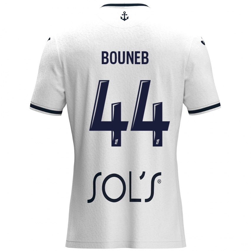 Homem Camisola Ismaïl Bouneb #44 Azul Escuro Branco Alternativa 2024/25 Camisa Brasil