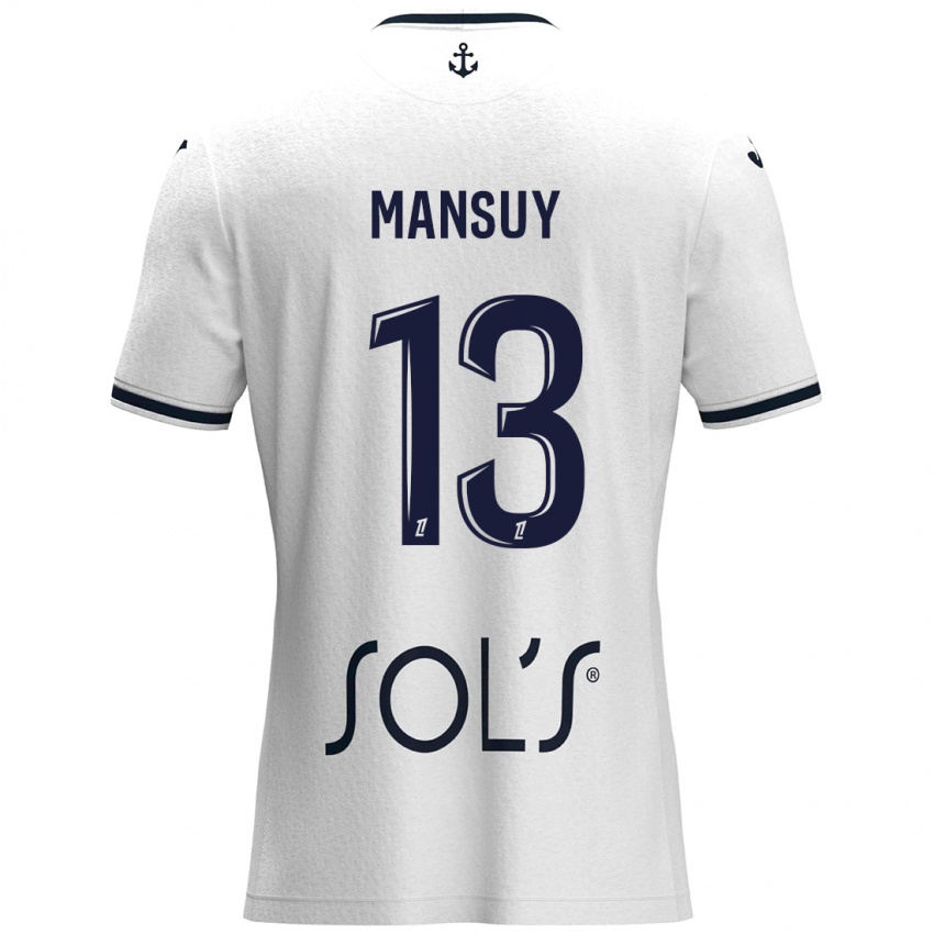 Homem Camisola Héloïse Mansuy #13 Azul Escuro Branco Alternativa 2024/25 Camisa Brasil